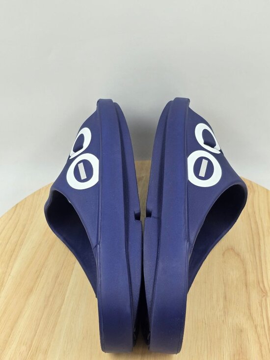 OOFOS OOAHH SPORT Navy White Logo Unisex Slide Size US M13 W15 main image 4